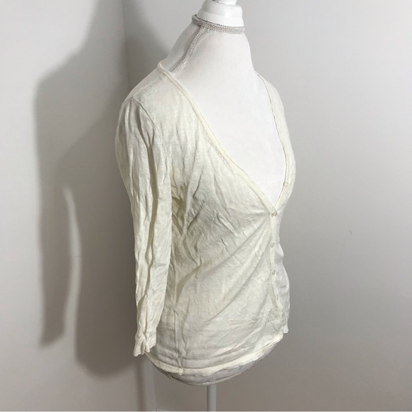 Tommy Bahama Linen White Cardigan - Picture 3 of 14